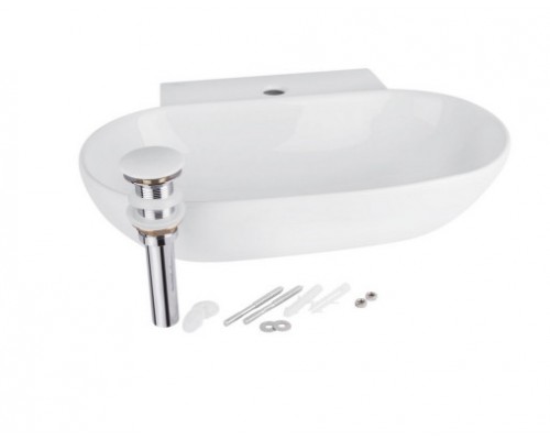 Раковина Qtap Cardinal 565х400х130 White з донним клапаном QT0411K177W