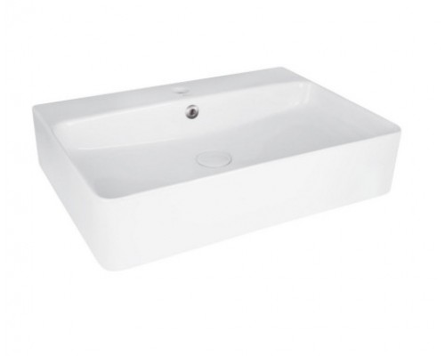 Раковина Qtap Nando 600х420х130 White з донним клапаном QT1211K404W
