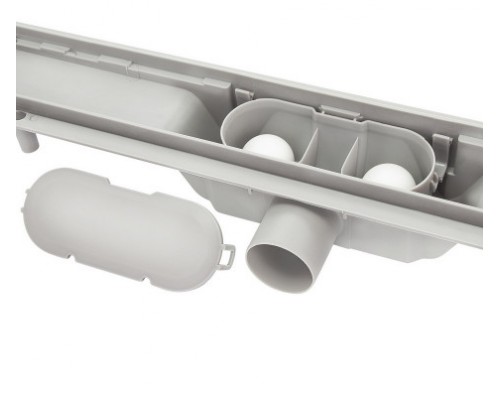 Трап Qtap Dry FA304-600 лінійний з сухим закривом та нержавіючою решіткою 600х73