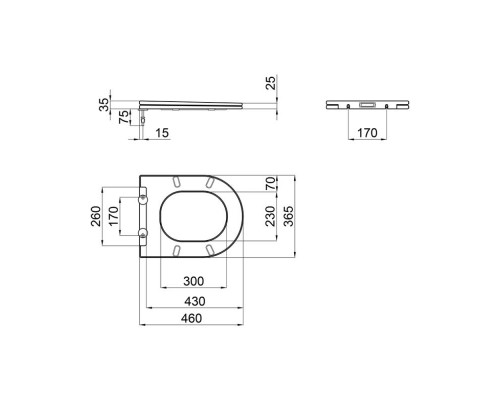Сидіння для унітаза Qtap (Swan, Jay) з мікроліфтом Slim QT1699SC5176W