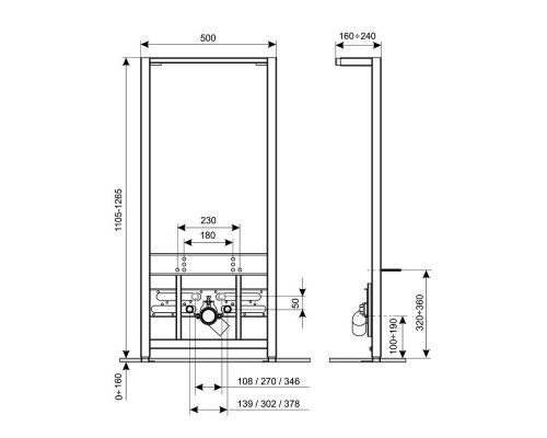 Інсталяція для біде Qtap Nest QT0155706B