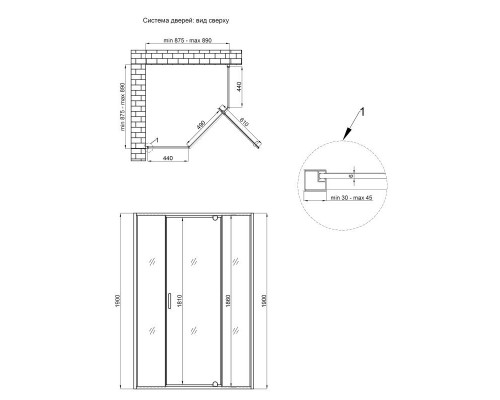 Душова кабіна Qtap Leo CRM10995-AC6 90х90 см, скло Clear, CalcLess, 6 мм без піддона