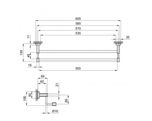 Тримач для рушників Qtap Liberty BLM 1148