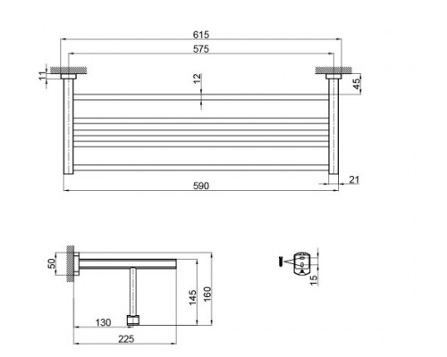 Полиця для рушників Qtap Liberty BLM 1122