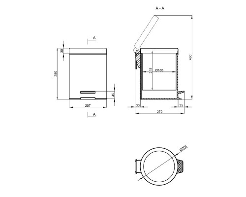 Відро для сміття Qtap Liberty BLM 1149 5 л
