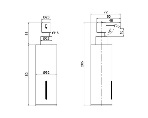 Дозатор для рідкого мила Qtap Liberty BLM 1152-1