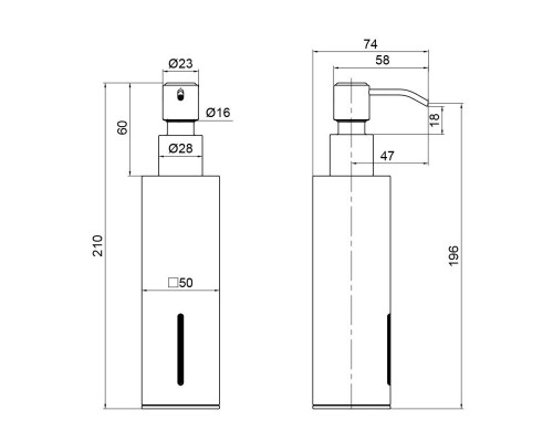 Дозатор для рідкого мила Qtap Liberty BLM 1152-2