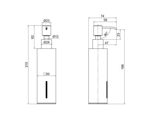 Дозатор для рідкого мила Qtap Liberty CRM 1152-2