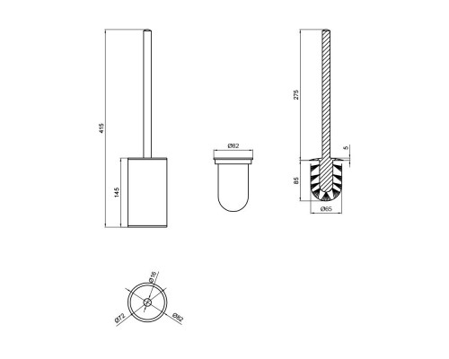Йоржик для унітазу Qtap Liberty ANT 1157-1