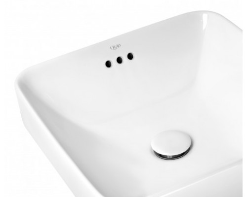 Раковина Qtap Jay 420х420х155 White з донним клапаном QT0711K424W
