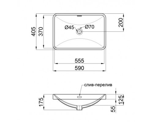 Раковина Qtap Jay 590х400х175 White з донним клапаном QT0711K306W