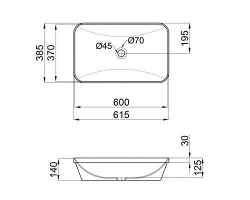 Раковина Qtap Scorpio 610х380х150 White з донним клапаном QT1411K491W