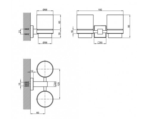 Склянка подвійна Qtap Sklenka 6201103C