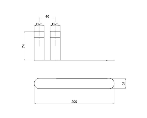 Тримач для туалетного паперу Qtap Drzak 2002103B