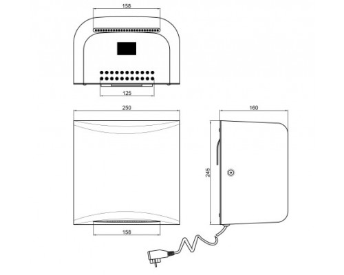 Сушарка для рук Qtap Susici S950MS 950 Вт