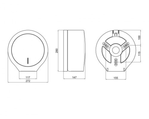 Диспенсер для туалетного паперу Qtap Drzak papiru DP100BP