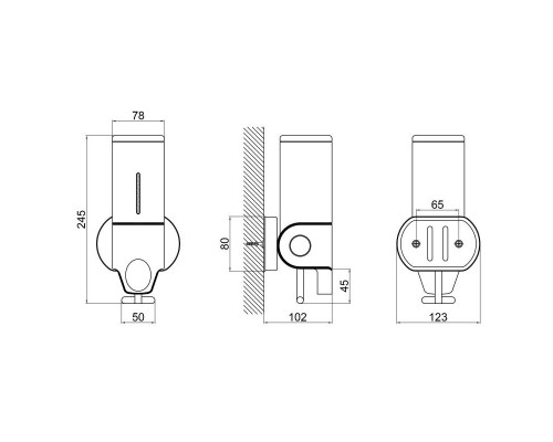 Диспенсер для рідкого мила Qtap Davcovac mydla DM500CS