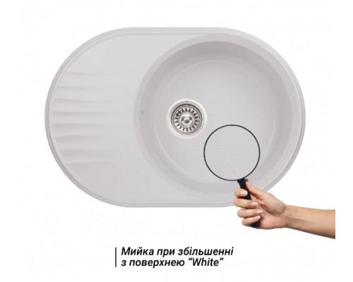 Qtap Кухонная мойка  CS 7451 White (QT7451WHI650)