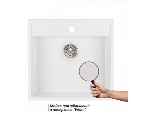 Qtap Кухонная мойка  CS 5250 White (QT5250WHI650)