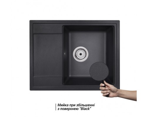 Qtap Кухонная мойка  CS 6450 Black (QT6450BLA404)