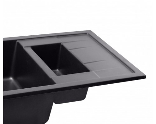 Qtap Кухонная мойка с дополнительной чашей  CS 7648 Beton (QT7648BET502)