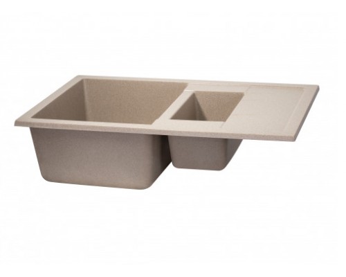 Qtap Кухонная мойка с дополнительной чашей  CS 7648 Beige (QT7648BEI551)