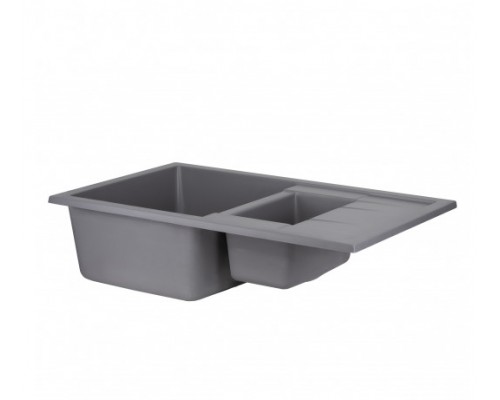Qtap Кухонная мойка с дополнительной чашей  CS 7648 Grey (QT7648GRE471)
