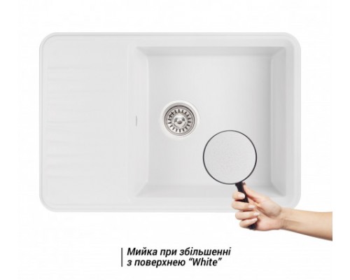 Qtap Кухонная мойка  CS 7440 White (QT7440WHI650)