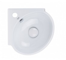 Раковина Qtap Leo 390x365x130 White з донним клапаном QT11115010W