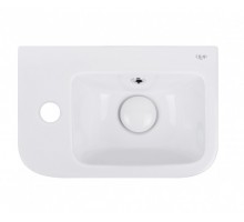 Раковина Qtap Tern 375х245х135 White з донним клапаном QT171110100LW