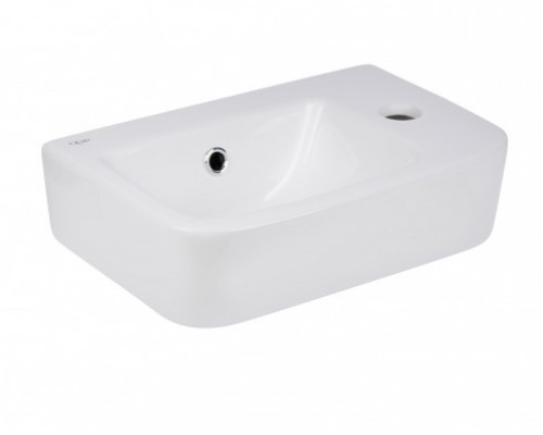 Раковина Qtap Tern 375х245х135 White з донним клапаном QT171110100RW