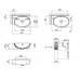 Qtap Раковина  Leo с донным клапаном QT11115011W