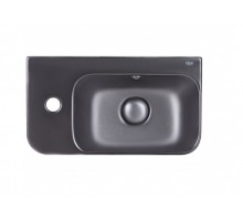 Раковина Qtap Tern 450х260х155 Matt black з донним клапаном QT17115117LMB