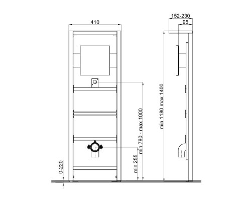Інсталяція для пісуара Qtap Nest QT0188711U