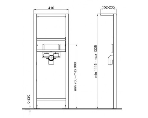 Інсталяція для раковини Qtap Nest QT0111705B