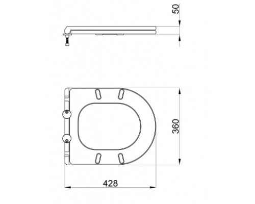 Сидіння для унітаза Qtap (Robin) з мікроліфтом Slim QT99HY2411MB