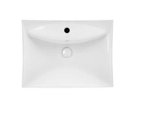 Раковина подвесная моноблок Qtap Presto 600х450х405mm White з донним клапаном QT2411G822W