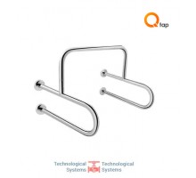 Поручень подвійний для пуссуара Qtap Freedom 600x520 Chrome QT229188CHR