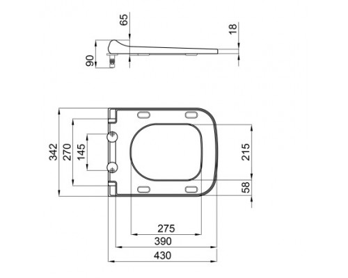 Сидіння для унітаза Qtap (Tern) з мікроліфтом Slim QT99HY2238W