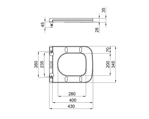 Сидіння для унітаза Qtap (Aries) з мікроліфтом Slim QT99HXU15W