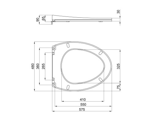 Сидіння для унітаза Qtap (Leo) з мікроліфтом Slim QT99HY2078