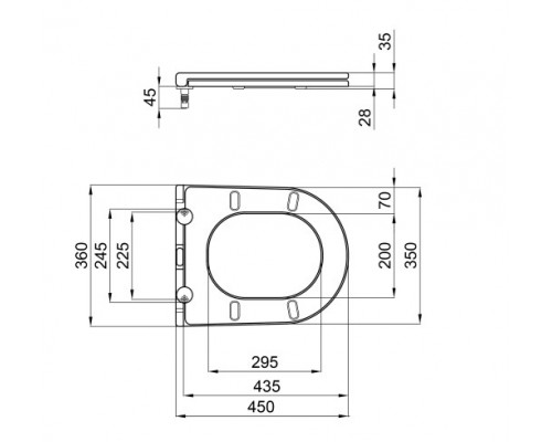 Сидіння для унітаза Qtap (Robin, Scorpio) з мікроліфтом Slim QT99HXU09W