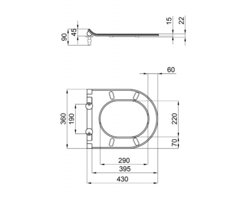 Сидіння для унітаза Qtap (Virgo) з мікроліфтом Slim QT99HY2111W