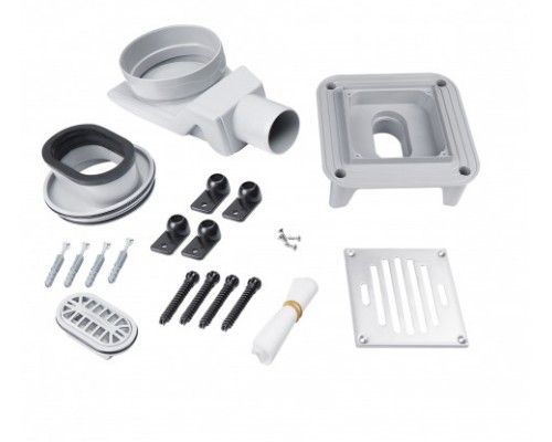 Трап Qtap Pisces CRM6011304 точковий з комбінованим закривом та нержавіючою решіткою