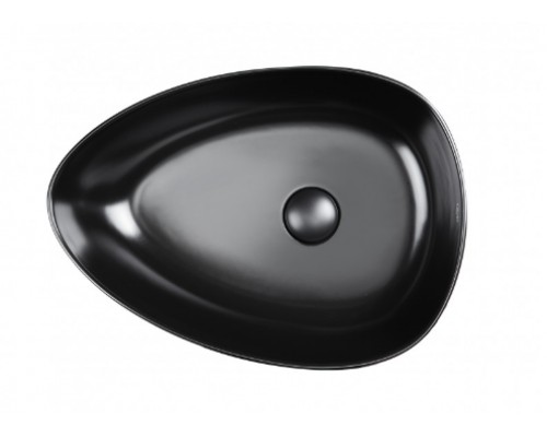 Раковина-чаша Qtap Leo 400x350x160 Matt black з донним клапаном QT1111A053MB