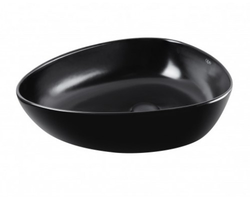 Раковина-чаша Qtap Leo 400x350x160 Matt black з донним клапаном QT1111A053MB