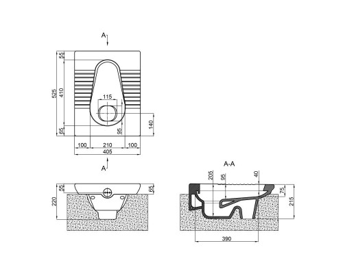 Чаша Генуя Qtap Kalao 525х405х220 White QT0823HDD45W