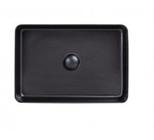 Раковина-чаша Qtap Tern 500х350х145 Matt black з донним клапаном QT1711A055MB