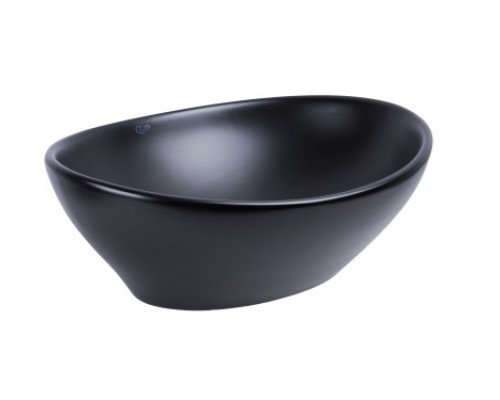 Раковина-чаша Qtap Dove 410х335х145 Matt black з донним клапаном QT063078MBMB