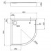 Душовий піддон Qtap Robin 308812C 80x80x12 см + сифон